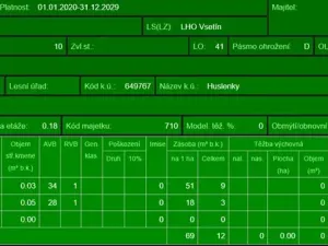 Prodej lesa, Huslenky, 1784 m2