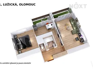 Pronájem bytu 2+1, Olomouc, Lužická, 56 m2