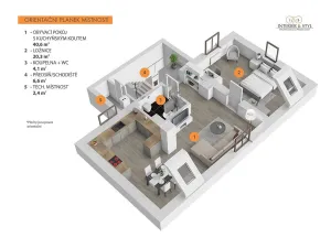 Pronájem bytu 2+kk, Libčice nad Vltavou, Letecká, 67 m2