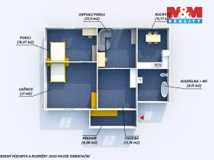 Prodej rodinného domu, Hudlice, U Panské zdi, 89 m2