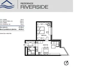 Pronájem bytu 2+kk, Brno, Poříčí, 50 m2