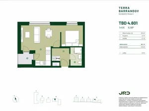 Prodej bytu 1+kk, Praha - Hlubočepy, Silurská, 42 m2