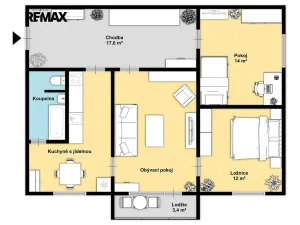 Prodej bytu 3+1, Česká Lípa, Alexandrovská, 77 m2
