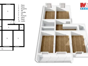Prodej bytu 4+1, Praha - Černý Most, Vybíralova, 97 m2