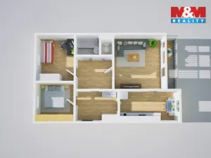 Prodej bytu 3+1, Ústí nad Labem - Krásné Březno, Anežky České, 78 m2