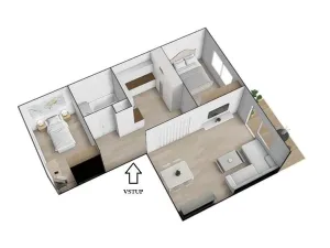 Pronájem bytu 3+1, Brno - Komín, Vrbenského, 64 m2