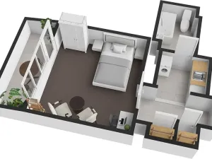 Prodej bytu 1+kk, Praha - Nusle, 5. května, 46 m2