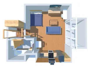 Pronájem bytu 1+kk, Praha - Letňany, Štanderova, 37 m2