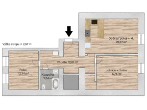 Prodej bytu 3+kk, Praha - Vysočany, Spojovací, 69 m2