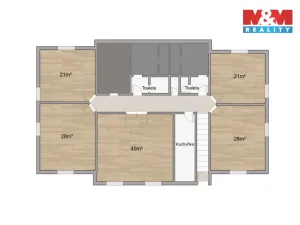 Pronájem kanceláře, Domažlice - Bezděkovské Předměstí, Masarykova, 40 m2