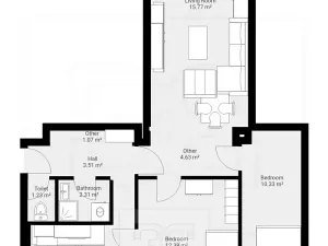 Pronájem bytu 3+1, Rakovník, nábř. T. G. Masaryka, 61 m2