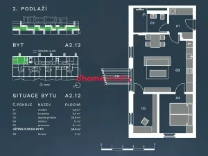 Prodej bytu 3+kk, Olomouc, Okružní, 59 m2