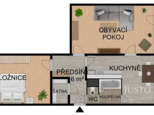 Prodej bytu 2+1, Písek, třída Přátelství, 60 m2