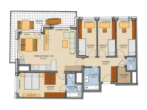 Prodej bytu 5+kk, Praha, Bartůňkova, 106 m2