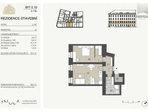 Pronájem bytu 2+kk, Brno, Stavební, 56 m2