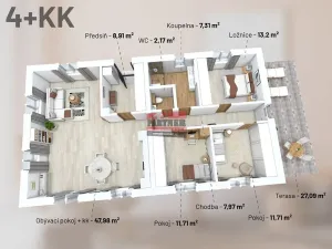 Pronájem rodinného domu, Podolí I, 111 m2