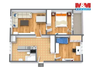 Prodej bytu 3+1, Sokolov, Mánesova, 60 m2