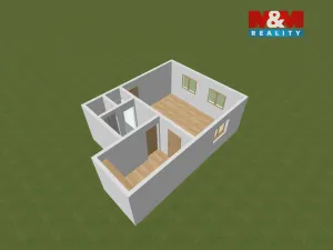 Pronájem bytu 2+kk, Kasejovice, 40 m2
