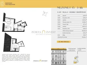 Prodej atypického bytu, Praha - Vinohrady, Pod Karlovem, 109 m2