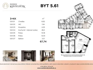 Prodej bytu 3+kk, Pardubice, Štrossova, 67 m2