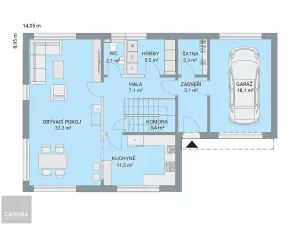 Prodej rodinného domu, Káraný, 181 m2