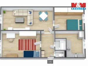 Prodej bytu 3+1, Bukovany, 72 m2