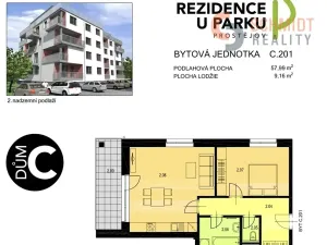 Pronájem bytu 2+kk, Prostějov, Jana Sedláčka, 67 m2