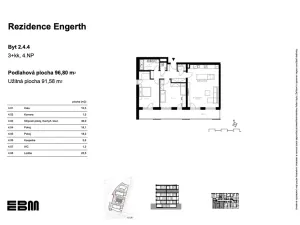 Prodej bytu 3+kk, Kladno, U Engerthu, 97 m2