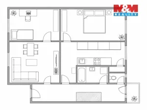 Prodej bytu 3+1, Nymburk, Masarykova, 72 m2