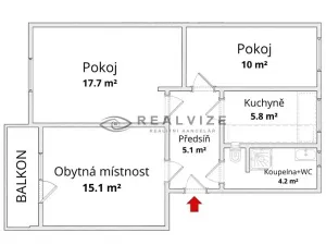 Prodej bytu 3+1, České Budějovice, J. Dobrovského, 67 m2