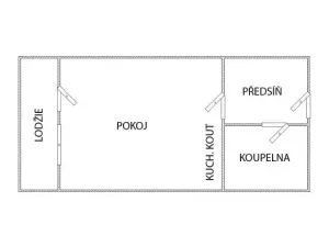 Pronájem bytu 1+kk, Ostrava - Moravská Ostrava, U Parku, 28 m2