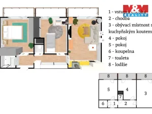 Pronájem bytu 3+kk, Kladno - Kročehlavy, Unhošťská, 63 m2