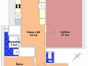 Prodej bytu 2+kk, Praha - Nusle, U družstva Ideál, 42 m2