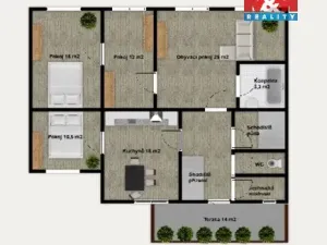Prodej rodinného domu, Roudnice nad Labem, Havlíčkova, 129 m2