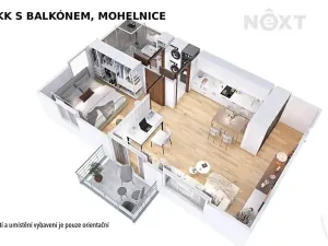 Pronájem bytu 2+kk, Mohelnice, Za Penzionem, 40 m2