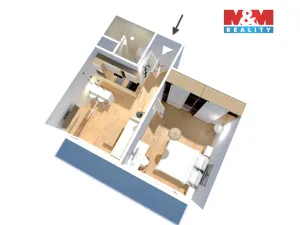 Prodej bytu 1+1, Jirkov, Smetanovy sady, 36 m2