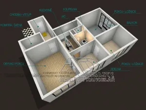 Pronájem bytu 3+1, České Budějovice, 63 m2