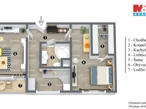Prodej bytu 2+1, Chomutov, Holešická, 62 m2