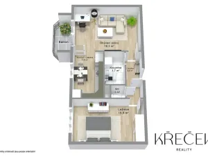 Pronájem bytu 2+kk, Třebíč, Demlova, 52 m2