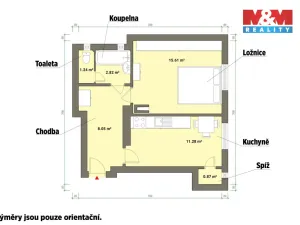 Prodej bytu 1+1, Cheb, Hviezdoslavovo náměstí, 38 m2