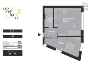 Prodej bytu 2+kk, Brno, Elišky Přemyslovny, 42 m2