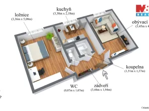 Prodej bytu 2+1, Chomutov, Beethovenova, 50 m2