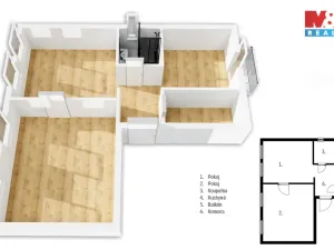 Prodej bytu 2+1, Český Těšín, Božkova, 68 m2