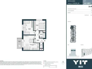 Prodej bytu 3+kk, Kladno, Unhošťská, 61 m2