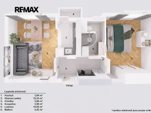 Pronájem bytu 2+kk, Jindřichův Hradec, Pravdova, 44 m2