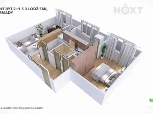 Prodej bytu 2+1, Šumperk, Čsl. armády, 54 m2