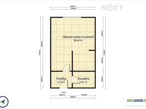 Pronájem bytu 1+kk, Šumperk, Prievidzská, 35 m2
