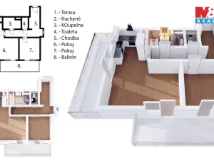 Pronájem bytu 2+kk, Praha, U Hostavického potoka, 72 m2