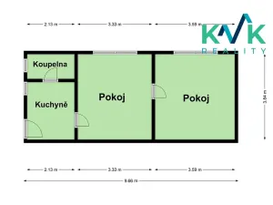 Prodej bytu 2+1, Karlovy Vary, Borová, 38 m2