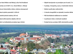Prodej ubytování, Nové Město nad Metují, Pod Hradbami, 220 m2